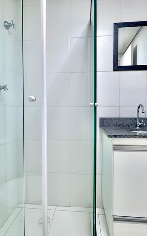 Apartamento para alugar com 58m², 2 quartos e 1 vaga Apartamento para alugar com 58m², 2 quartos e 1 vagaBanheiro 1