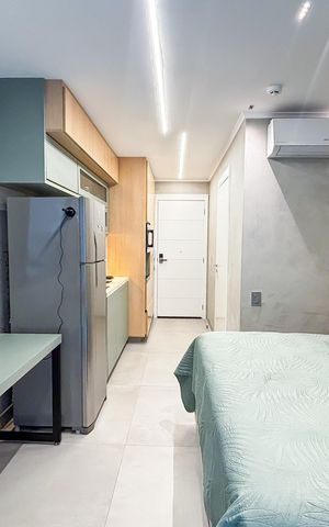 Studio à venda com 27m², 1 quarto e sem vaga