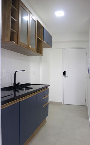 Studio à venda com 30m², 1 quarto e 1 vagaCozinha 