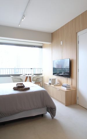 Studio à venda com 25m², 1 quarto e sem vagaSala/Quarto
