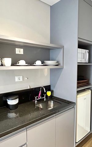 Studio para alugar com 29m², 1 quarto e sem vaga Studio para alugar com 29m², 1 quarto e sem vagaCozinha