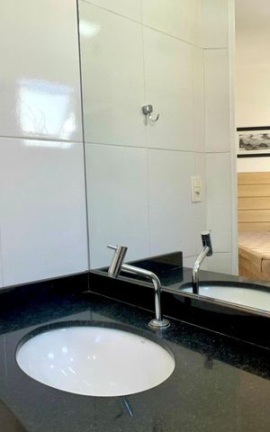 Studio para alugar com 33m², 1 quarto e sem vaga Studio para alugar com 33m², 1 quarto e sem vagaBanheiro da Suíte