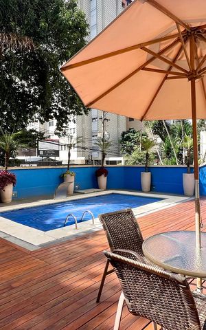 Studio para alugar com 33m², 1 quarto e sem vaga Studio para alugar com 33m², 1 quarto e sem vagaPiscina