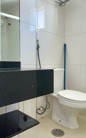 Studio para alugar com 33m², 1 quarto e sem vaga Studio para alugar com 33m², 1 quarto e sem vagaBanheiro da Suíte