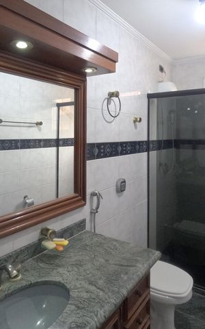 Apartamento para alugar com 230m², 4 quartos e 2 vagasBanheiro do Quarto 4