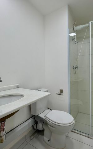 Studio à venda com 27m², 1 quarto e sem vaga Studio à venda com 27m², 1 quarto e sem vagaBanheiro