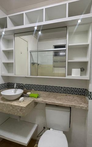 Apartamento para alugar com 65m², 2 quartos e sem vaga Apartamento para alugar com 65m², 2 quartos e sem vagaBanheiro social