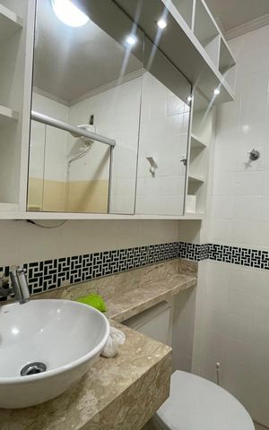 Apartamento para alugar com 65m², 2 quartos e sem vaga Apartamento para alugar com 65m², 2 quartos e sem vagaBanheiro social