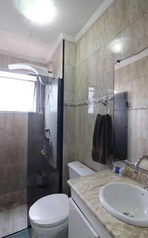Apartamento à venda com 56m², 2 quartos e 1 vagaBanheiro Social
