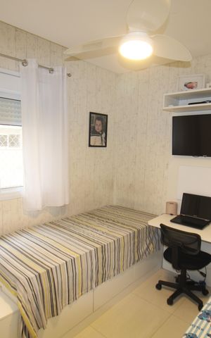 Apartamento à venda com 105m², 3 quartos e 2 vagasQuarto 3