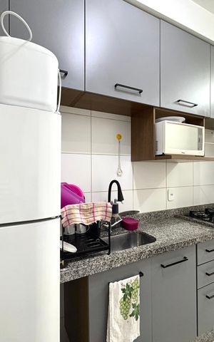 Apartamento à venda com 37m², 1 quarto e sem vaga Apartamento à venda com 37m², 1 quarto e sem vagaCozinha e Área de Serviço