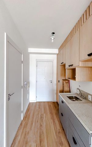 Studio à venda com 27m², 1 quarto e sem vagaCozinha
