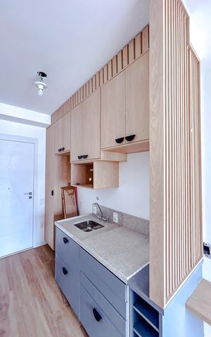 Studio à venda com 27m², 1 quarto e sem vagaCozinha