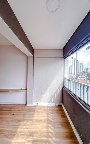 Studio à venda com 27m², 1 quarto e sem vagaVaranda