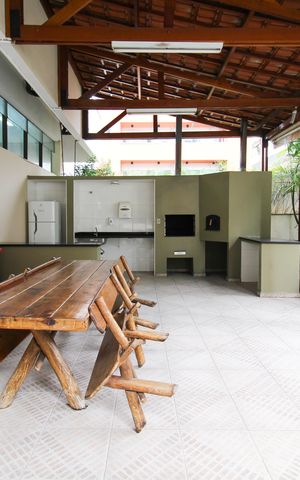 Apartamento para alugar com 33m², 1 quarto e 1 vaga Apartamento para alugar com 33m², 1 quarto e 1 vagaÁrea comum - Churrasqueira