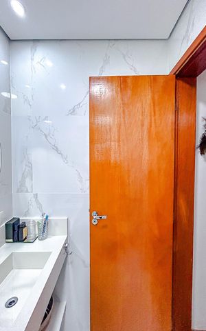Casa de condomínio à venda com 182m², 3 quartos e 4 vagasBanheiro da Suíte 3