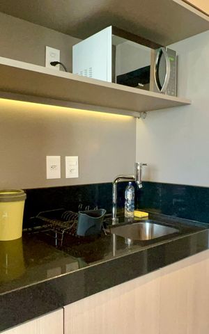Studio para alugar com 33m², 1 quarto e sem vaga Studio para alugar com 33m², 1 quarto e sem vagaCozinha
