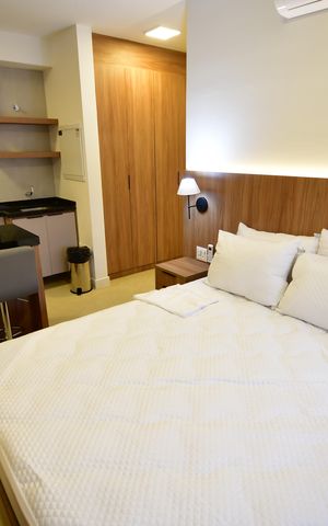Studio para alugar com 46m², 1 quarto e 1 vagaQuarto