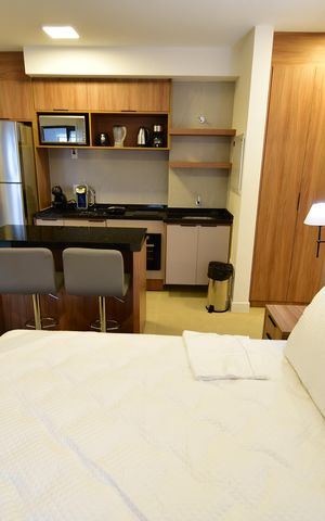 Studio para alugar com 46m², 1 quarto e 1 vagaQuarto