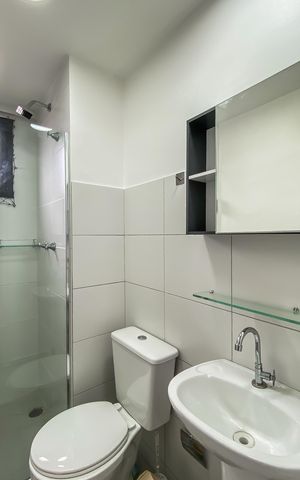 Apartamento à venda com 42m², 2 quartos e 1 vagaBanheiro 