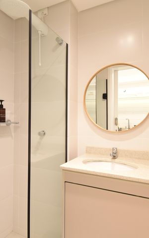 Studio para alugar com 30m², 1 quarto e sem vagaBanheiro do Studio