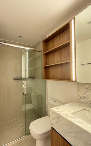 Apartamento para alugar com 42m², 1 quarto e 1 vaga Apartamento para alugar com 42m², 1 quarto e 1 vagaBanheiro