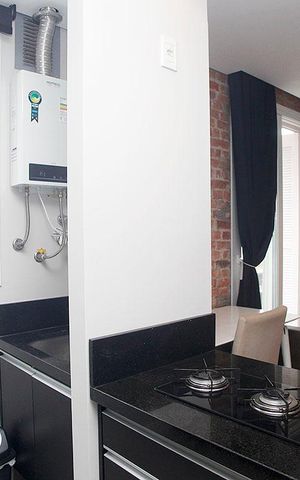 Studio à venda com 51m², 1 quarto e 1 vagaCozinha + Área de Serviço