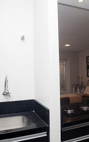 Studio à venda com 51m², 1 quarto e 1 vagaCozinha + Área de Serviço