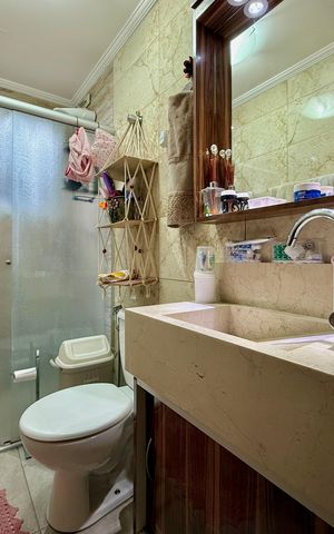 Apartamento à venda com 77m², 3 quartos e 1 vaga Apartamento à venda com 77m², 3 quartos e 1 vagaBanheiro 1