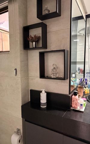 Apartamento à venda com 91m², 1 quarto e 2 vagasBanheiro da Suíte