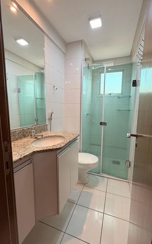 Apartamento para alugar com 79m², 3 quartos e 1 vagaBanheiro da Suíte 1