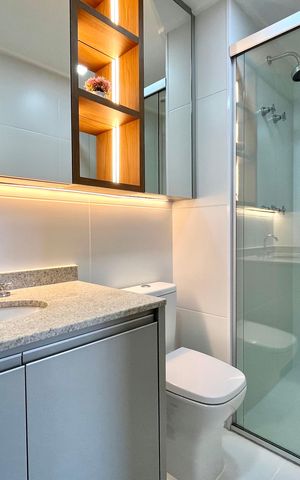 Apartamento à venda com 65m², 2 quartos e 1 vaga Apartamento à venda com 65m², 2 quartos e 1 vagaBanheiro da Suíte