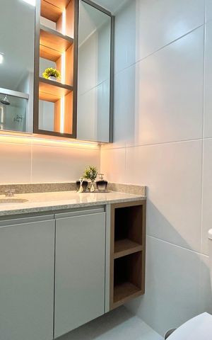 Apartamento à venda com 65m², 2 quartos e 1 vaga Apartamento à venda com 65m², 2 quartos e 1 vagaBanheiro social