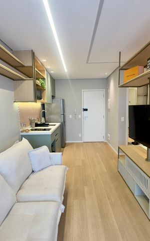 Studio para alugar com 39m², 1 quarto e 1 vaga Studio para alugar com 39m², 1 quarto e 1 vagaSala Cozinha