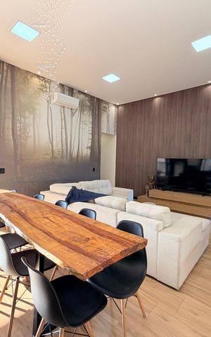 Casa de condomínio à venda com 208m², 3 quartos e 4 vagasSala