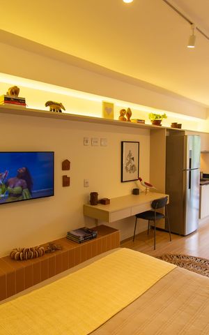 Studio à venda com 33m², 1 quarto e sem vaga