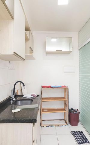 Apartamento à venda com 44m², 2 quartos e 1 vagaCozinha e Área de Serviço