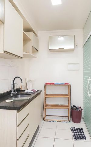 Apartamento à venda com 44m², 2 quartos e 1 vagaCozinha e Área de Serviço