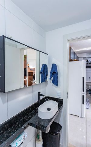 Apartamento à venda com 34m², 2 quartos e sem vagaBanheiro suite / social