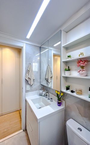 Apartamento à venda com 102m², 3 quartos e 2 vagasBanheiro da Suíte