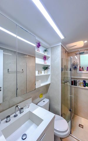Apartamento à venda com 102m², 3 quartos e 2 vagasBanheiro