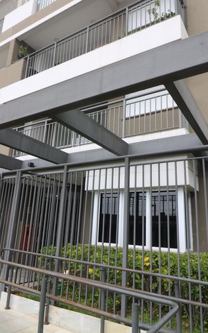 Apartamento à venda com 38m², 2 quartos e 1 vagaFachada e portaria