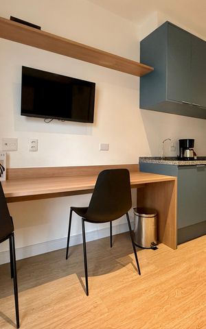 Studio para alugar com 25m², 1 quarto e sem vaga Studio para alugar com 25m², 1 quarto e sem vagaQuarto