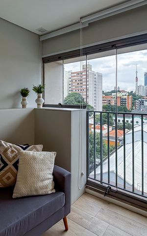Studio para alugar com 28m², 1 quarto e sem vaga