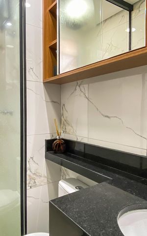 Apartamento à venda com 47m², 2 quartos e 1 vaga Apartamento à venda com 47m², 2 quartos e 1 vagaBanheiro