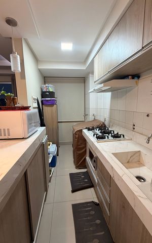 Apartamento à venda com 59m², 2 quartos e 1 vagaCozinha e Área de Serviço