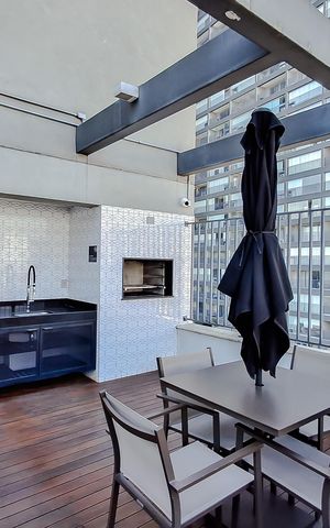 Studio para alugar com 27m², 1 quarto e sem vagaÁrea comum - Churrasqueira