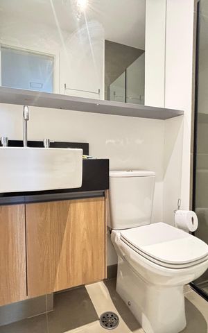 Studio para alugar com 42m², 1 quarto e 1 vaga Studio para alugar com 42m², 1 quarto e 1 vagaBanheiro