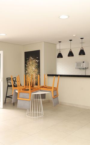 Apartamento à venda com 47m², 2 quartos e 1 vagaÁrea comum - Salão de festas