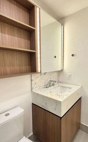Apartamento para alugar com 34m², 1 quarto e sem vaga Apartamento para alugar com 34m², 1 quarto e sem vagaBanheiro da Suíte